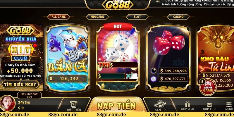 Game Go88 – Luồng gió mới trên thị trường khiến cược thủ thích thú 1 Sức hấp dẫn của sảnh game Go88